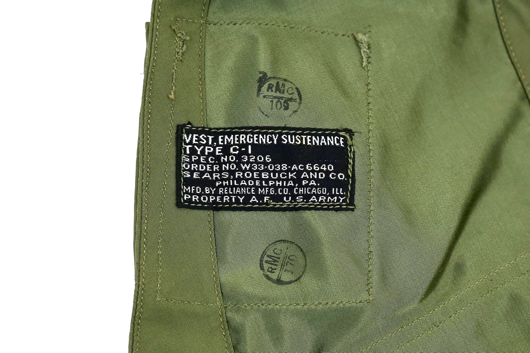 WW2 US Airforce Type C-1 Emergency Sustenance Vest (71) (UOS)
