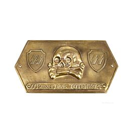 Reproduction SS Panzer Division Totenkoph Brass Plaque (90) (L3)